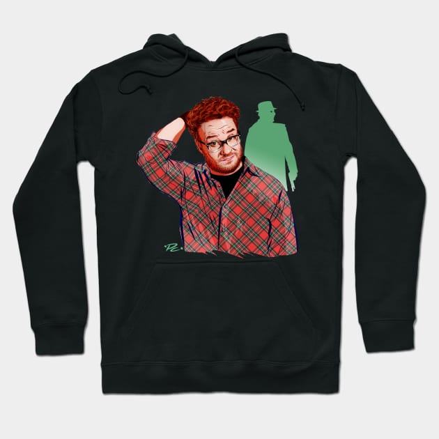 Seth Rogan - An illustration by Paul Cemmick Hoodie by PLAYDIGITAL2020